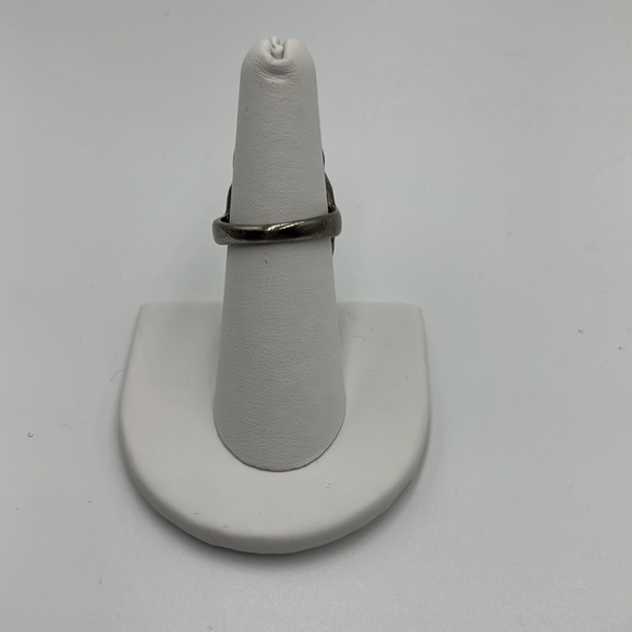 ART DECO Faux black diamond 1/2 finger ring - Picture 2 of 2